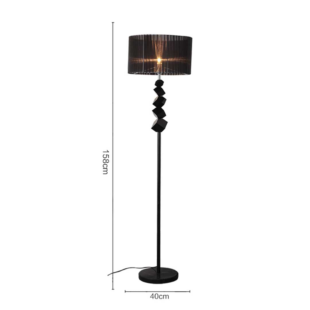 NNEAGS Tall Metal – Elegancka Lampa Podłogowa z Ciemnym Kloszem (158 cm)