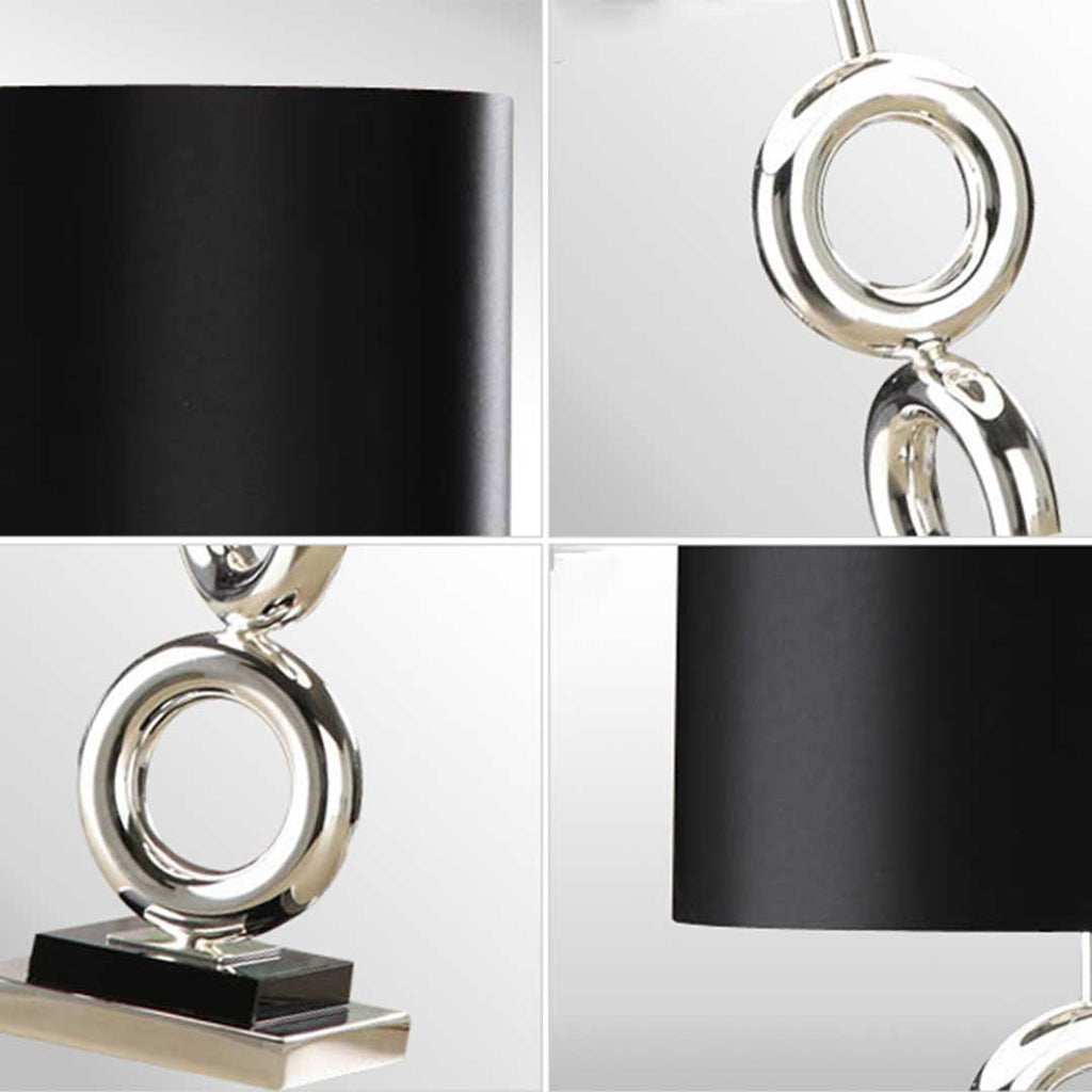 NNEAGS Simple Industrial – Metalowa Lampa Stołowa w Stylu Industrialnym z Kloszem Drum