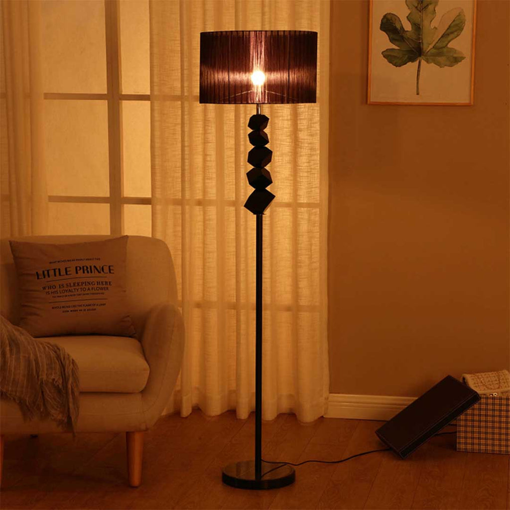 NNEAGS 2x Floor Lamp Metal Base Standing Light with Dark Shade Tall Lamp