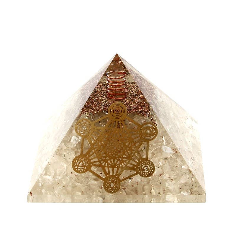 Metatron Orgonit-Bergkristall-Pyramide 7,5 cm