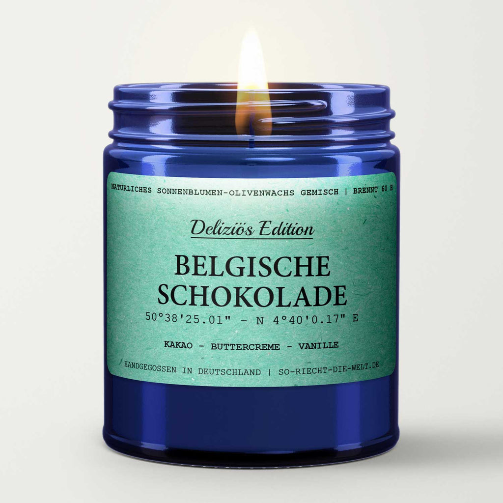 Belgische Schokolade Kerze - Deliziös Edition - Kakao | Butt: Einzelne Kerze