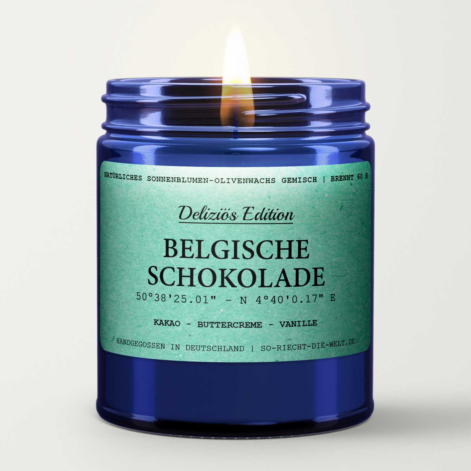 Belgische Schokolade Kerze - Deliziös Edition - Kakao | Butt: Einzelne Kerze
