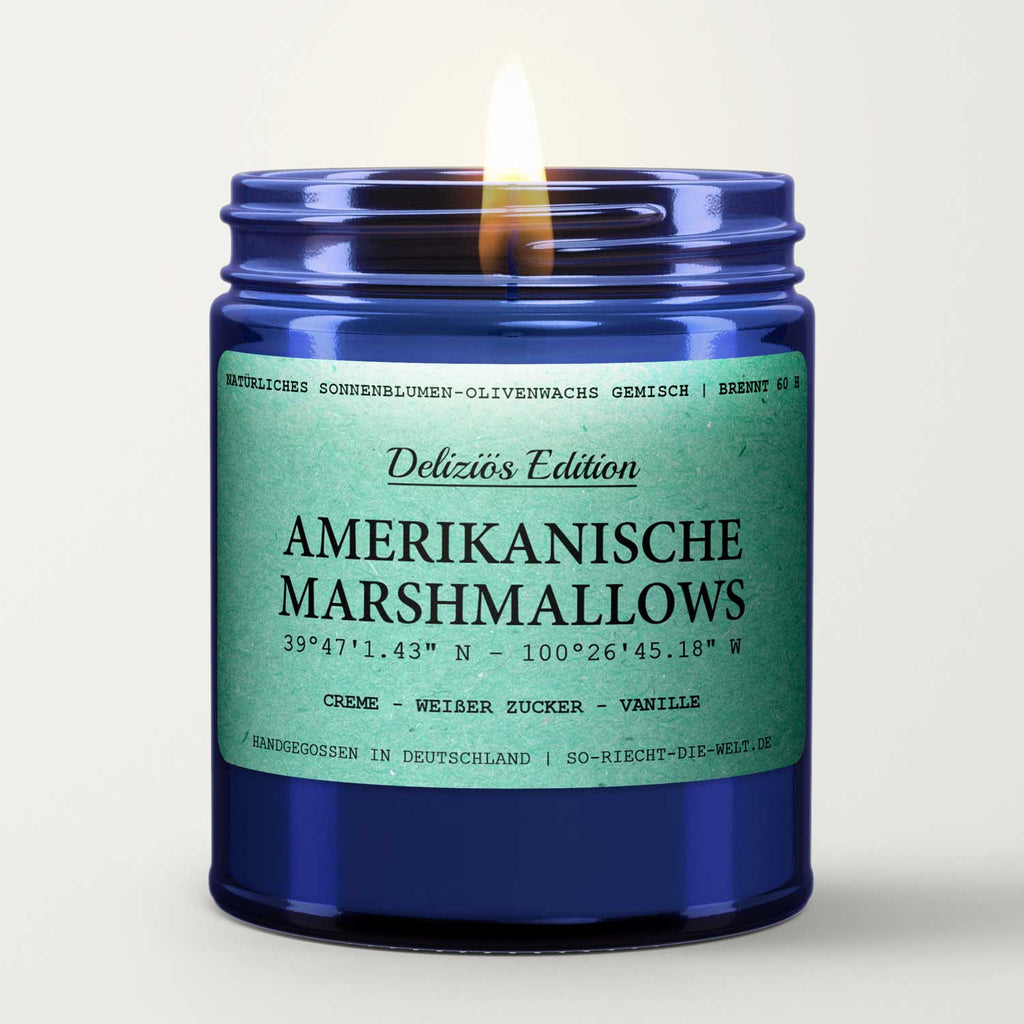 Amerikanische Marshmallows Kerze - Deliziös Edition - Creme