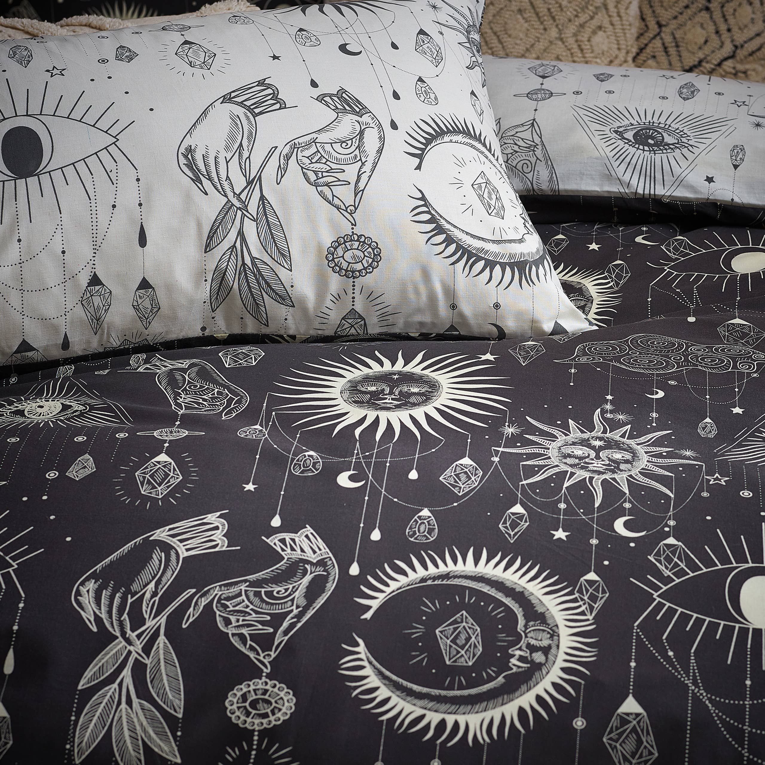 Pościel Constellation Celestial – Anthracite / Cream | Pojedyncza