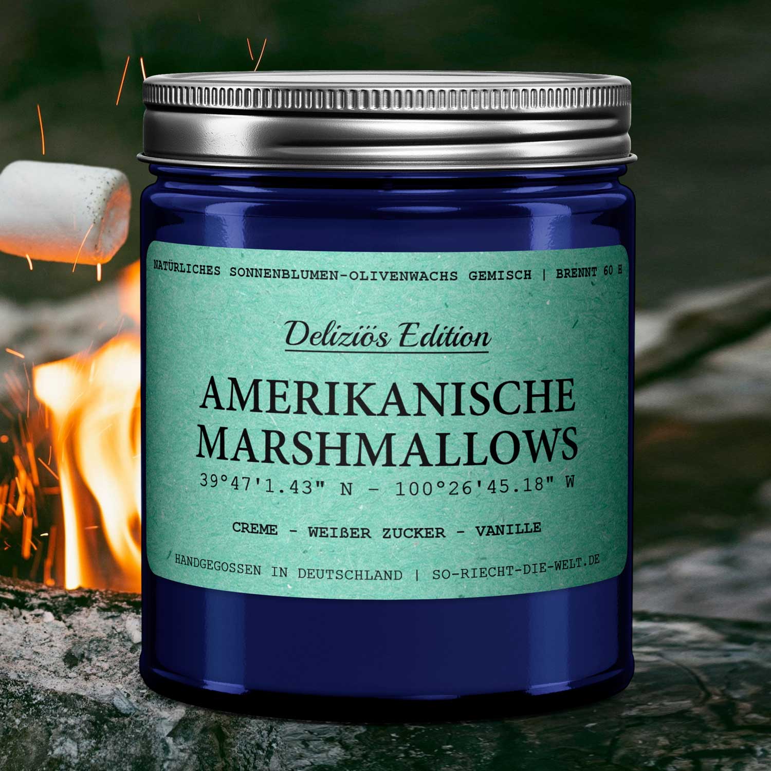 Amerikanische Marshmallows Kerze - Deliziös Edition - Creme