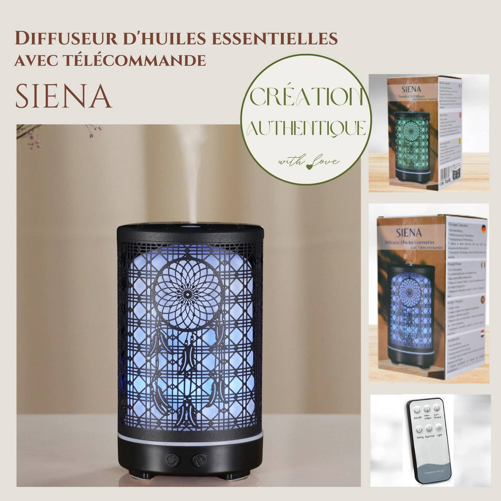 Metallischer Aroma Diffuser mit Fernbedienung Siena