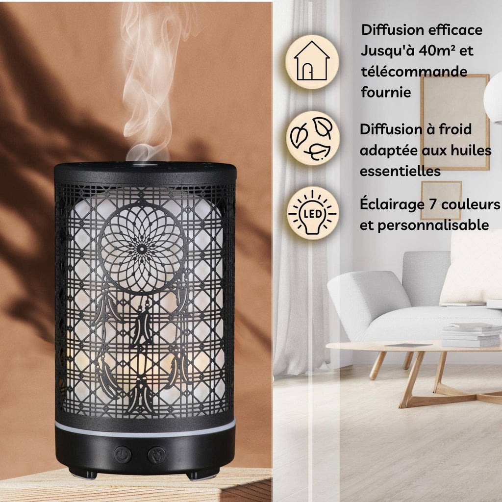 Metallischer Aroma Diffuser mit Fernbedienung Siena