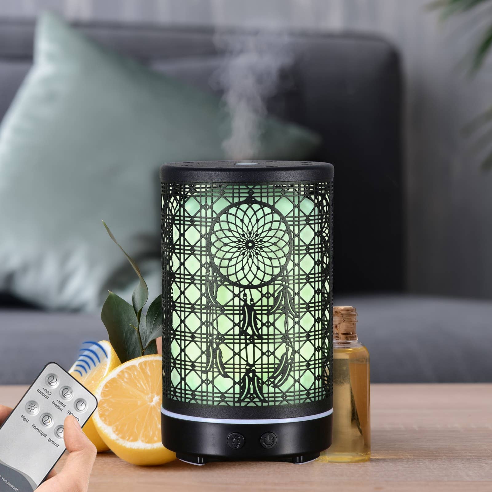 Metallischer Aroma Diffuser mit Fernbedienung Siena