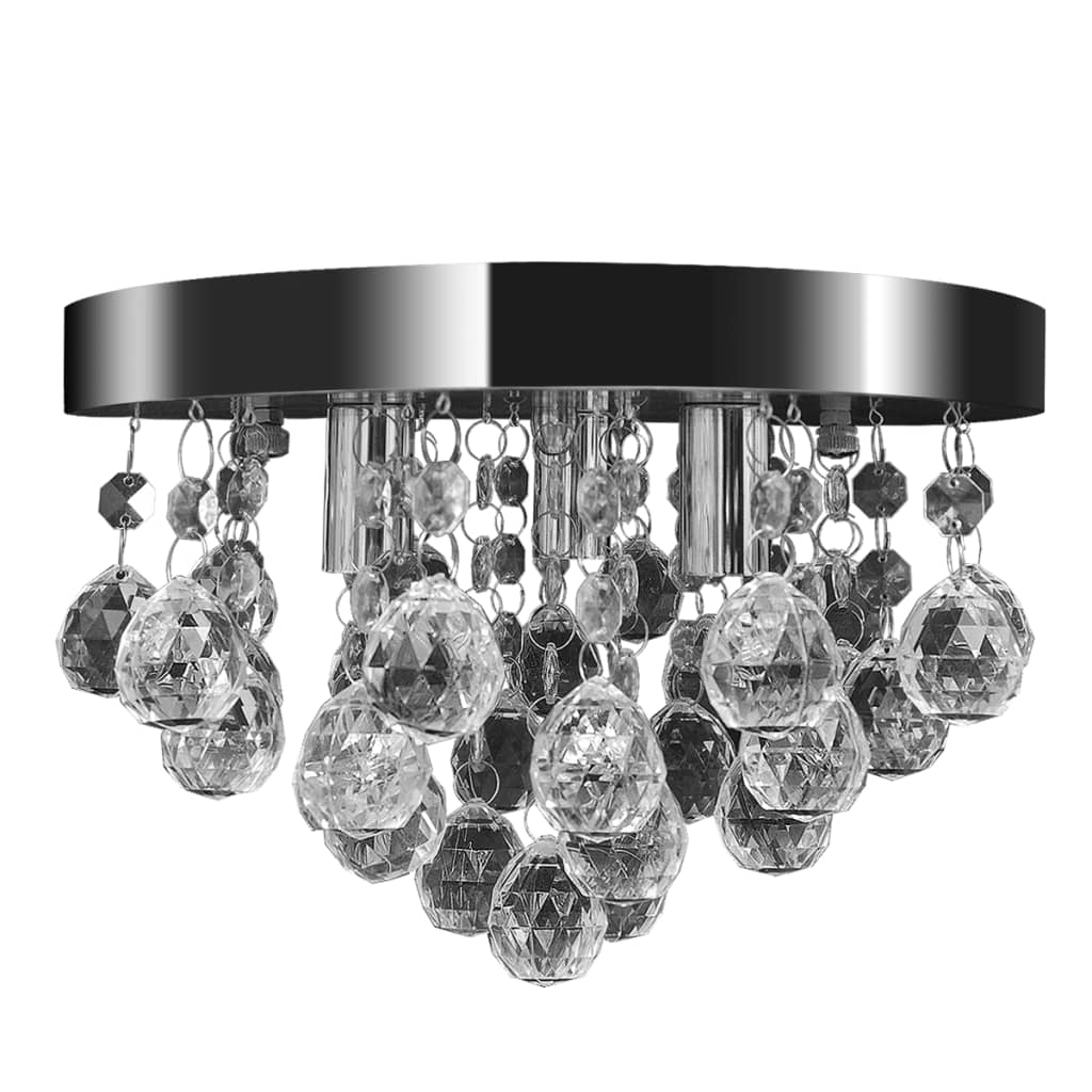 NNEVL Crystal – Elegancka Lampa Sufitowa z Kryształowym Designem i Chromowaną Ramą