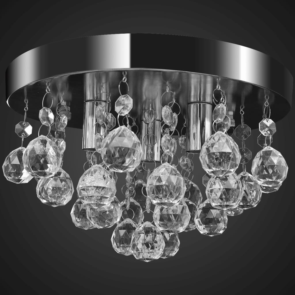 NNEVL Crystal – Elegancka Lampa Sufitowa z Kryształowym Designem i Chromowaną Ramą