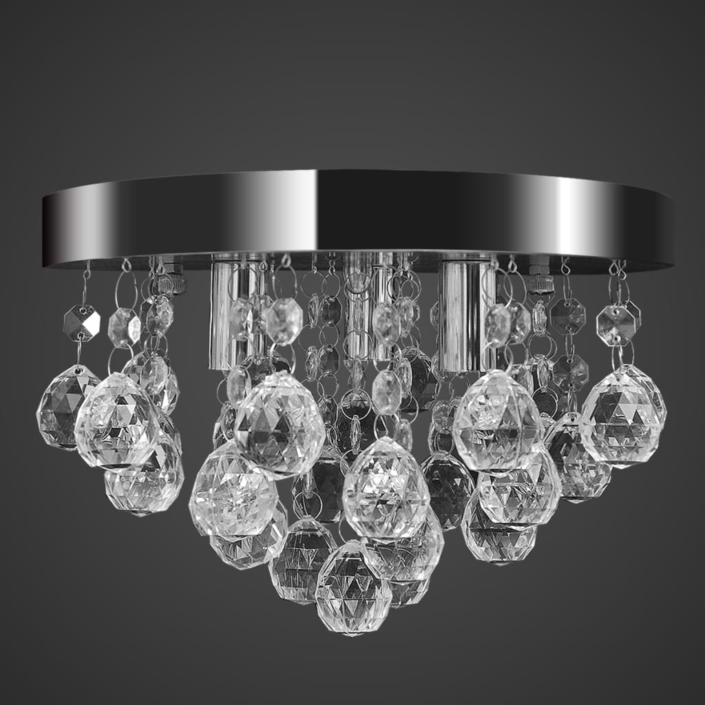 NNEVL Crystal – Elegancka Lampa Sufitowa z Kryształowym Designem i Chromowaną Ramą