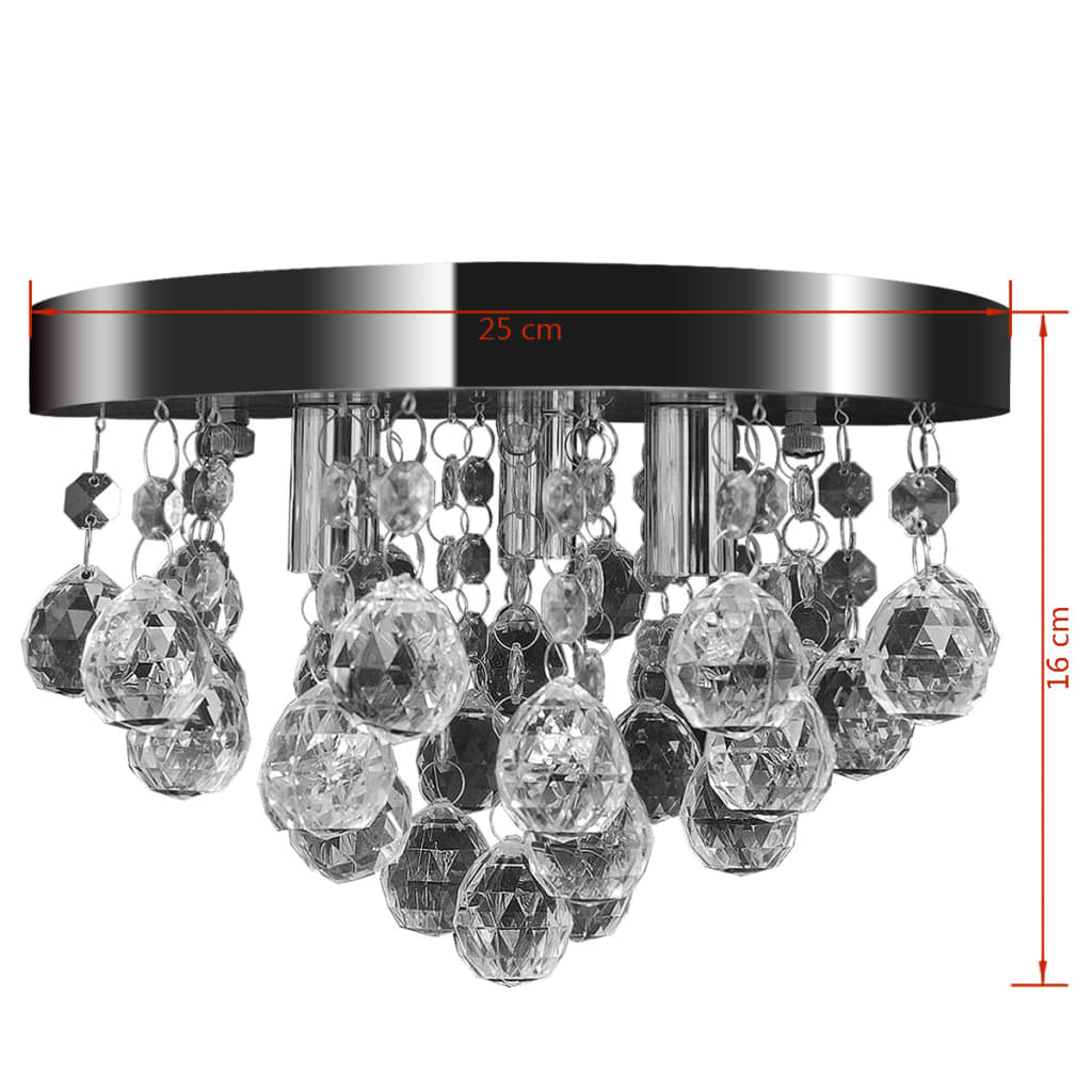 NNEVL Crystal – Elegancka Lampa Sufitowa z Kryształowym Designem i Chromowaną Ramą