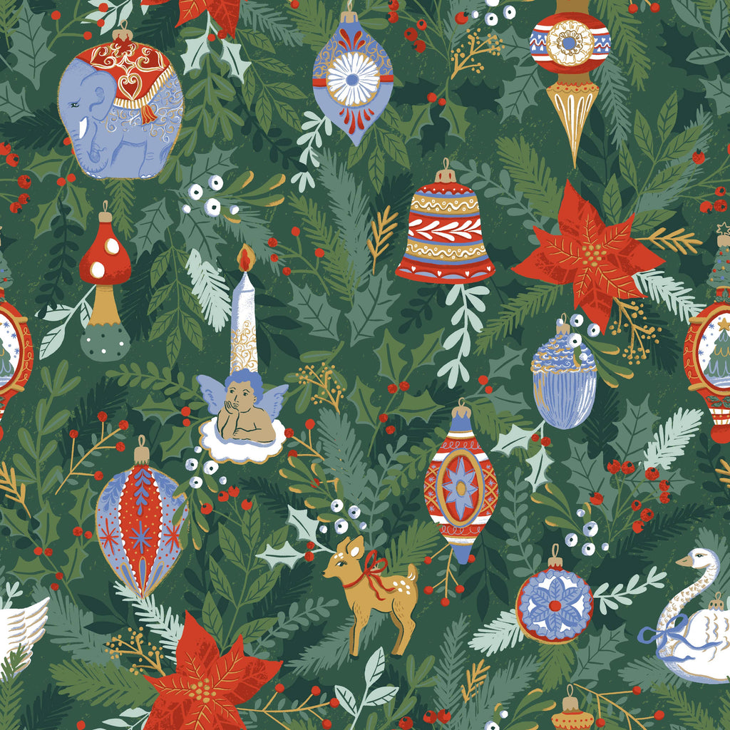 Pościel Deck The Halls – Pine Green | Pojedyncza