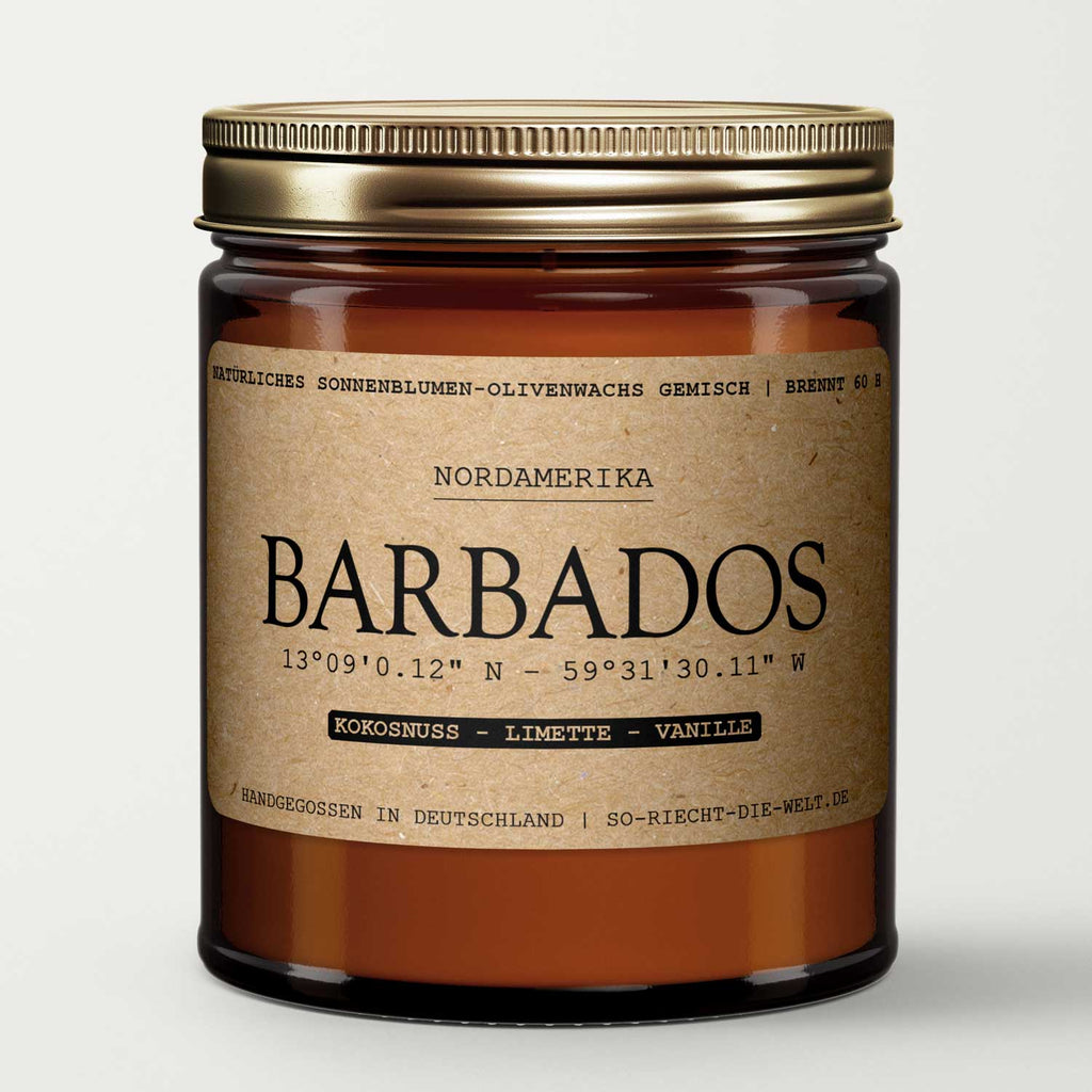 Barbados – Świeca Zapachowa • Kokos • Limonka • Wanilia