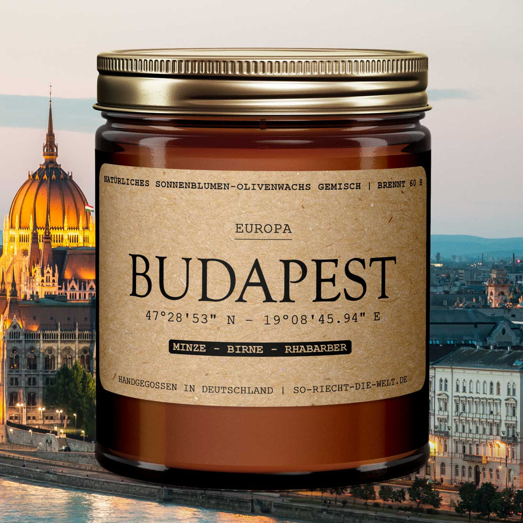 Budapeszt – Świeca zapachowa – Mięta | Gruszka | Rabarbar