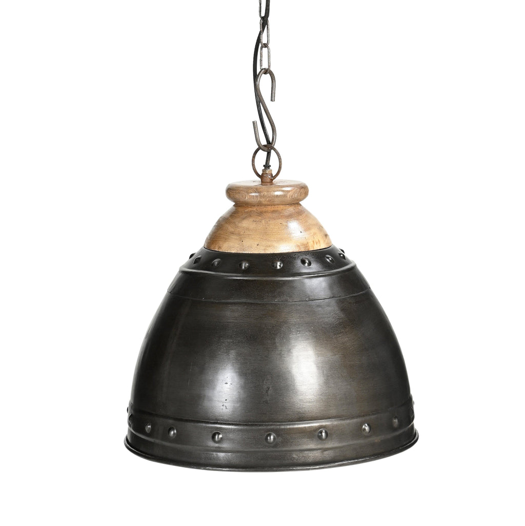 NNEDSZ Washed Iron & Wood – Industrialny Klosz z Żeliwa ze Drewnianym Wykończeniem