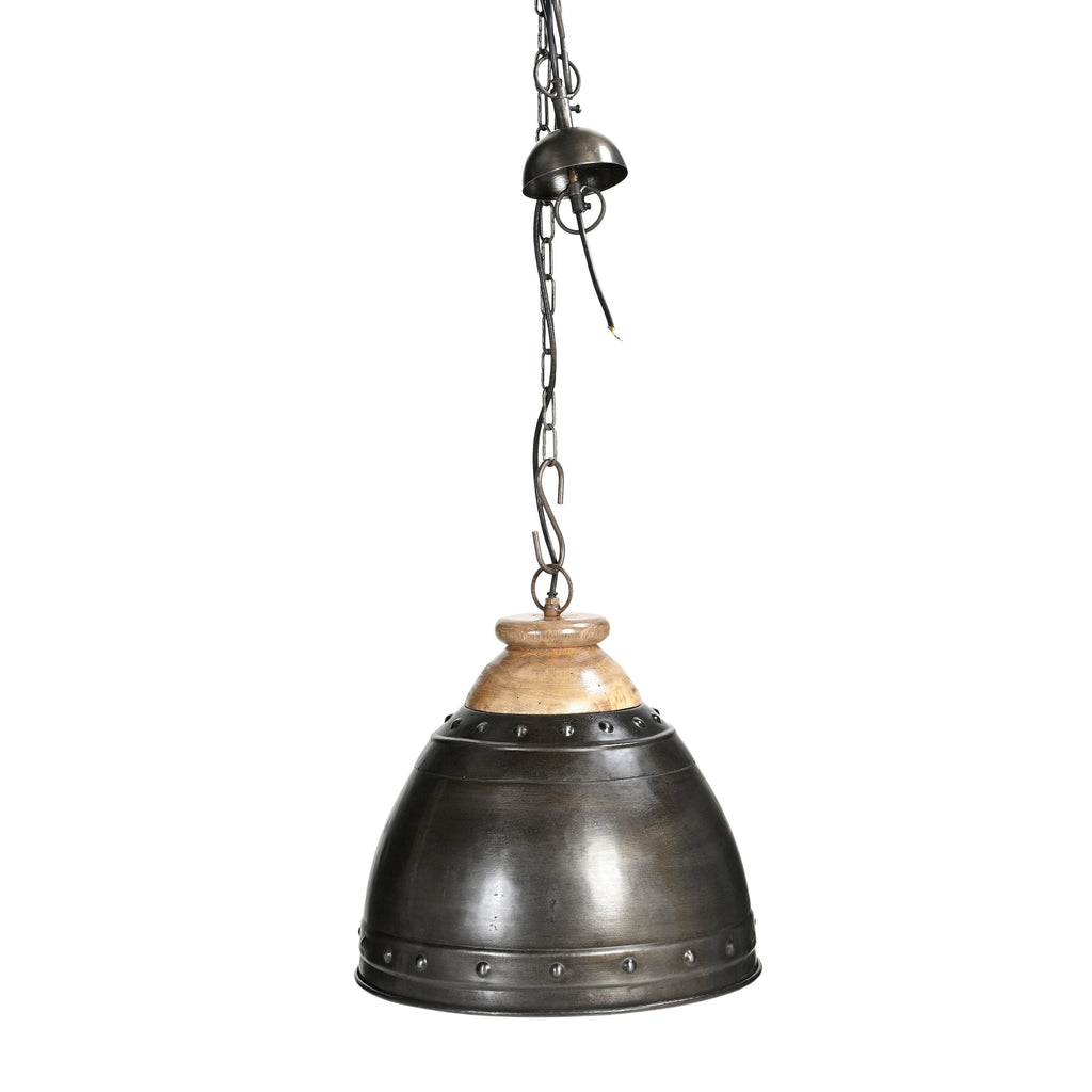 NNEDSZ Washed Iron & Wood – Industrialny Klosz z Żeliwa ze Drewnianym Wykończeniem