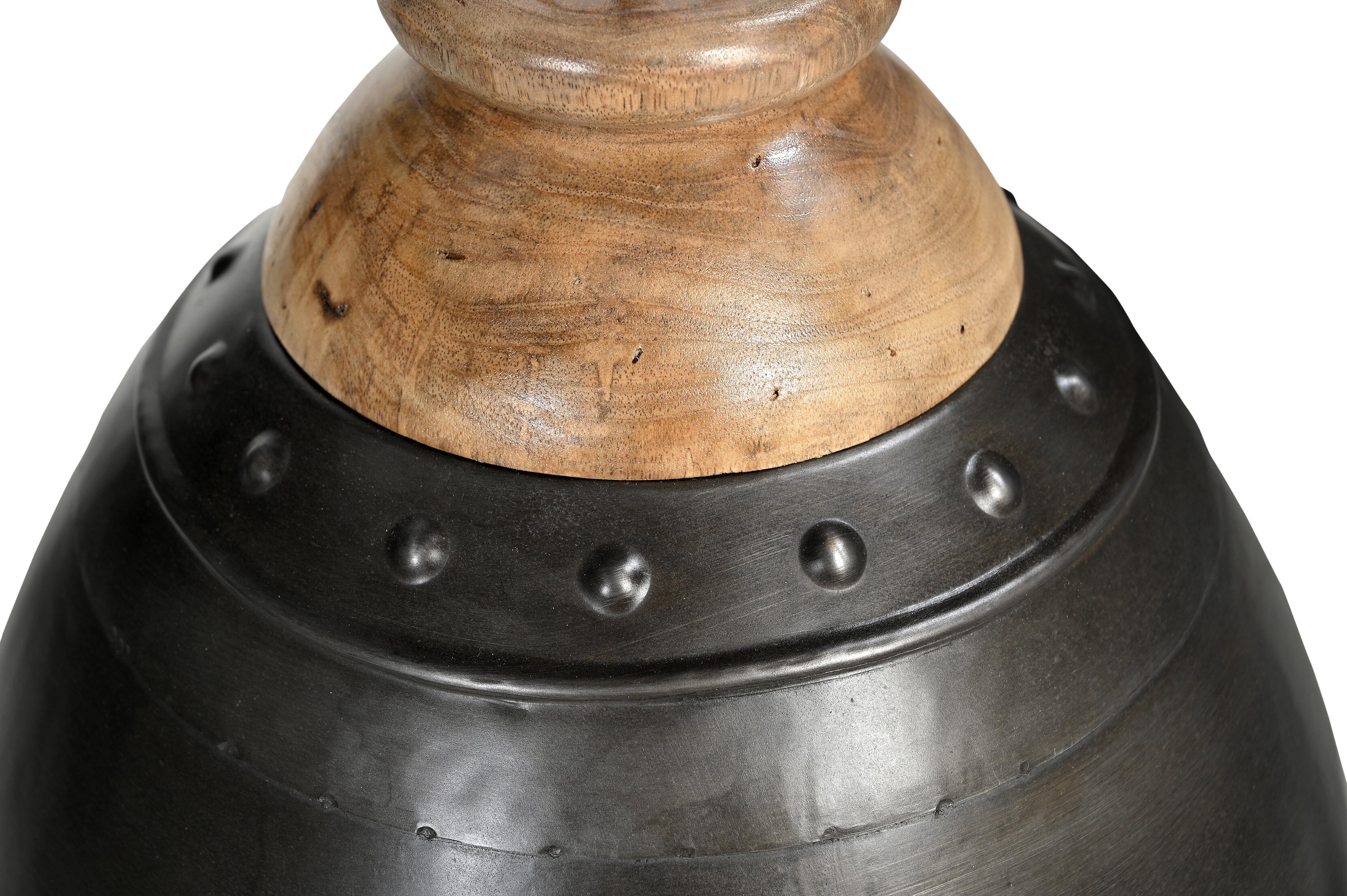 NNEDSZ Washed Iron & Wood – Industrialny Klosz z Żeliwa ze Drewnianym Wykończeniem