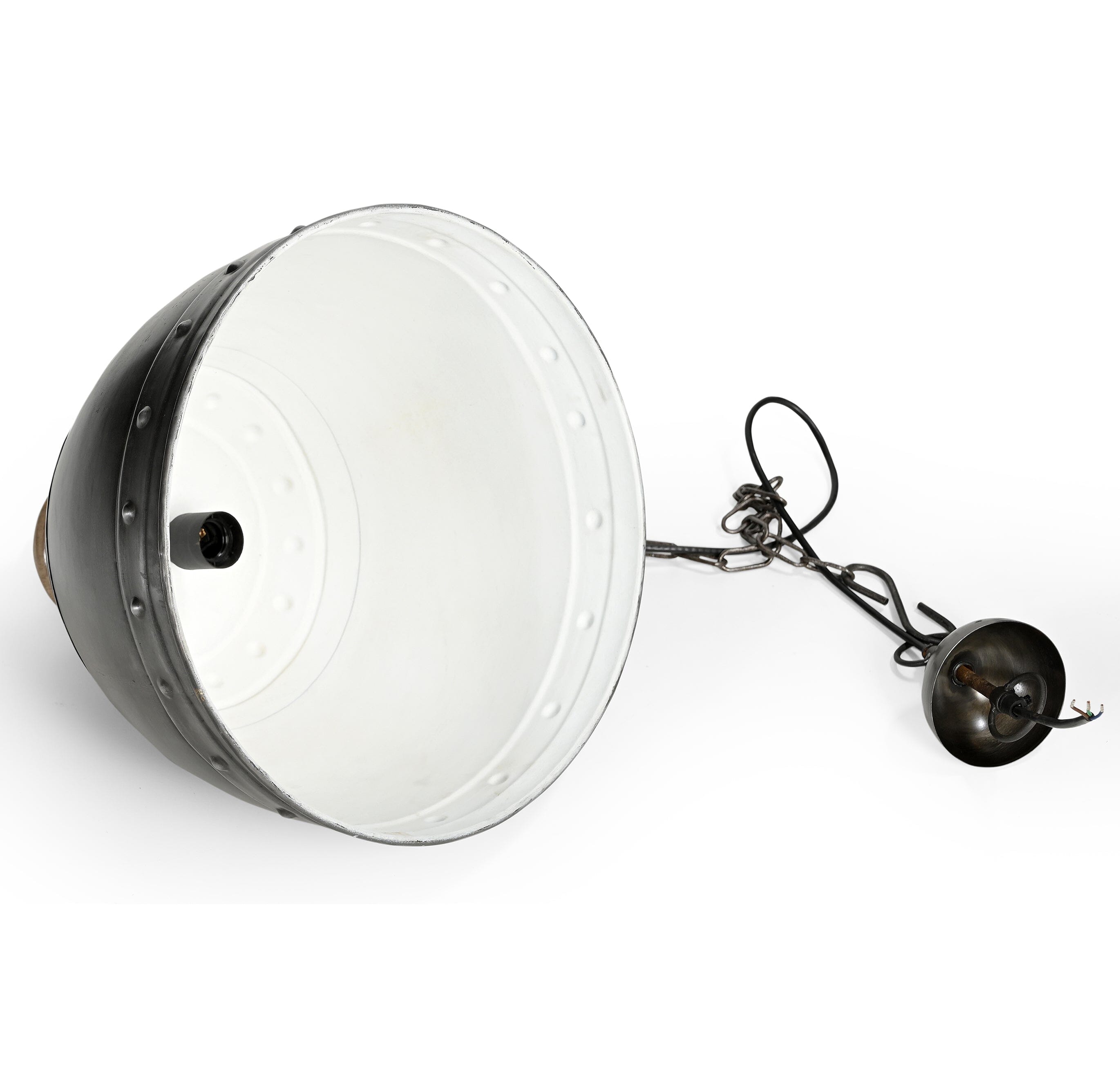 NNEDSZ Washed Iron & Wood – Industrialny Klosz z Żeliwa ze Drewnianym Wykończeniem