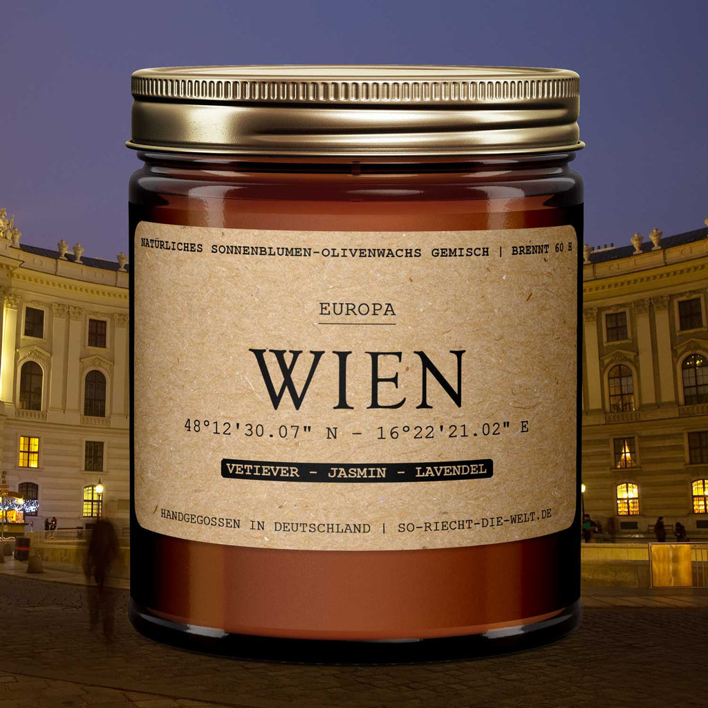Wiedeń – Świeca zapachowa | Wetiwer • Jaśmin • Lawenda