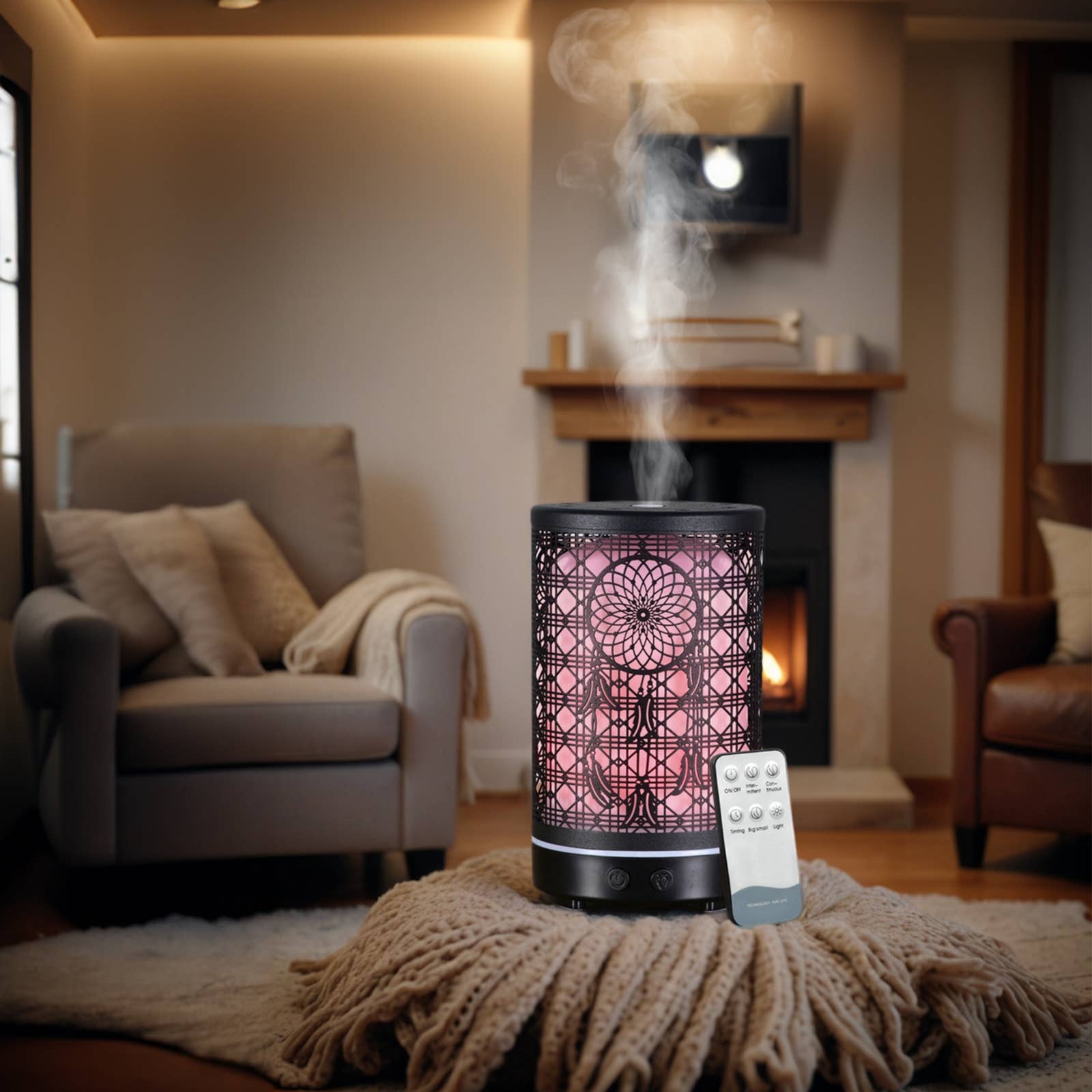 Metallischer Aroma Diffuser mit Fernbedienung Siena