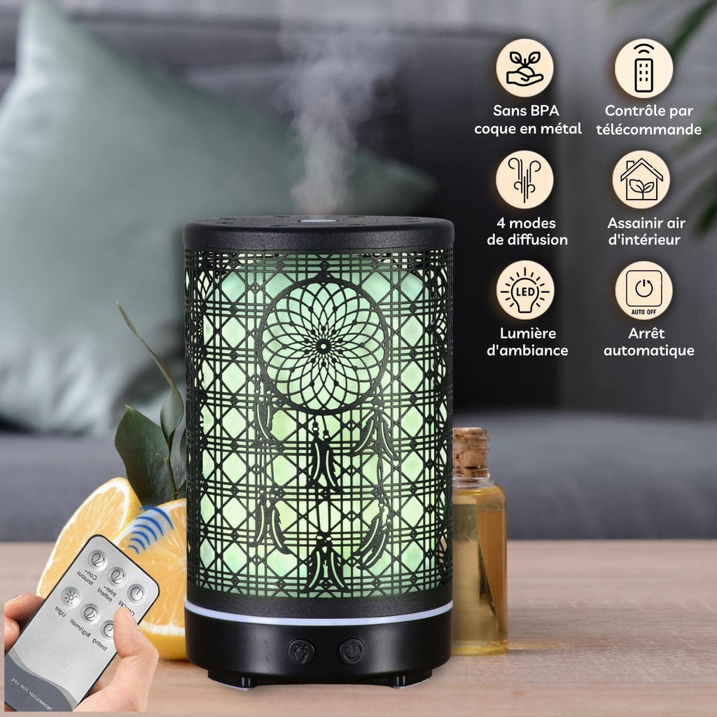 Metallischer Aroma Diffuser mit Fernbedienung Siena