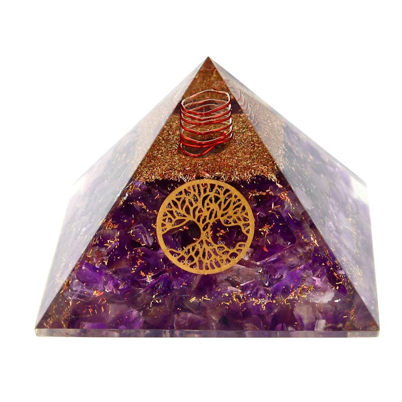 Orgonit-Amethyst-Pyramide Baum des Lebens 7,5 cm