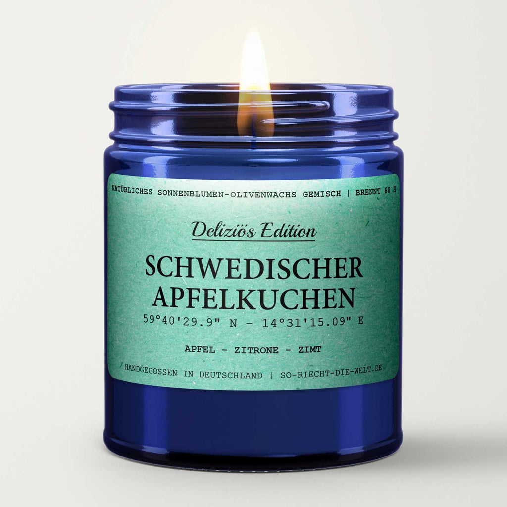 Schwedischer Apfelkuchen Kerze - Deliziös Edition - Apfel |: Einzelne Kerze