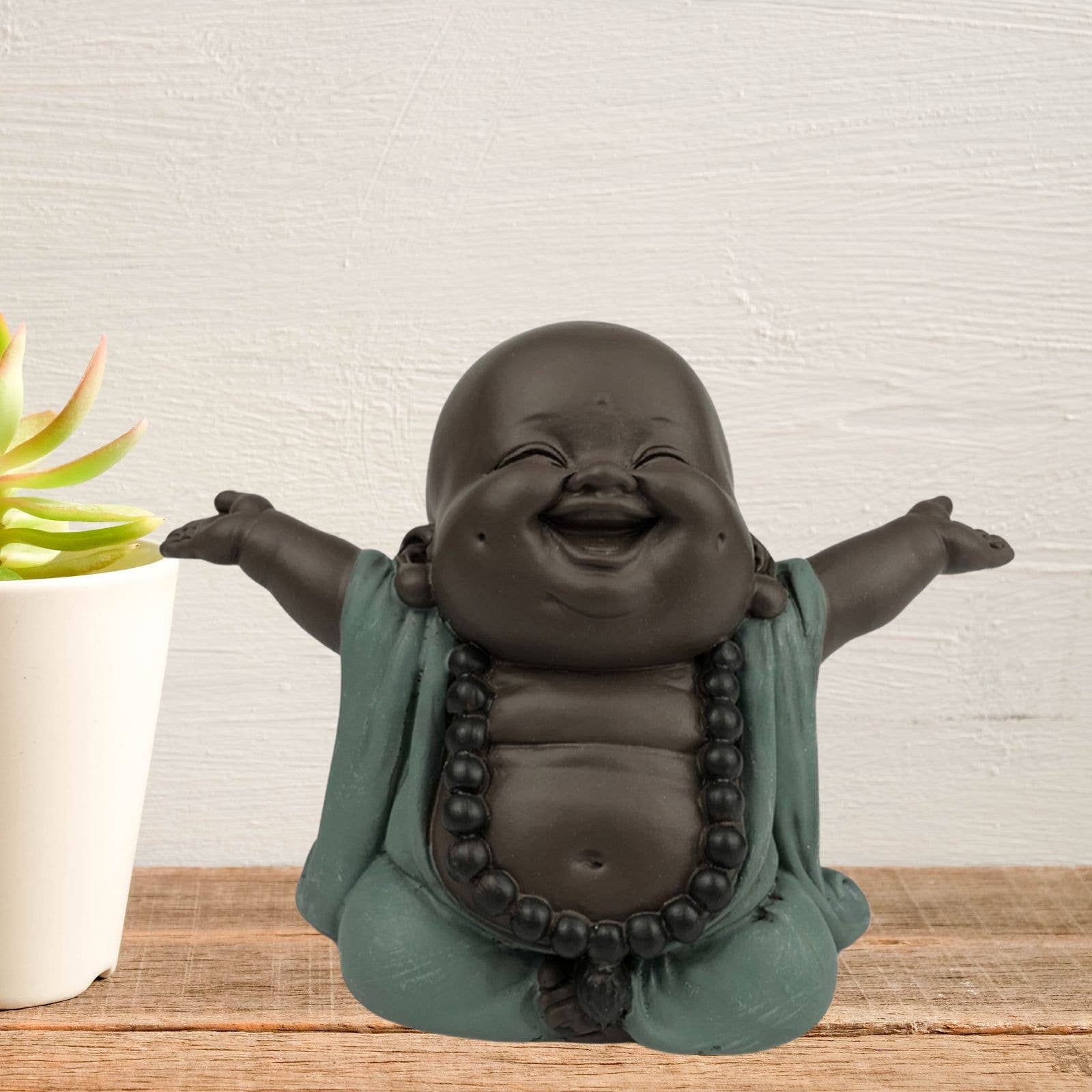 Willkommensgeschenkidee Glücksbringer Lachender Buddha Figur