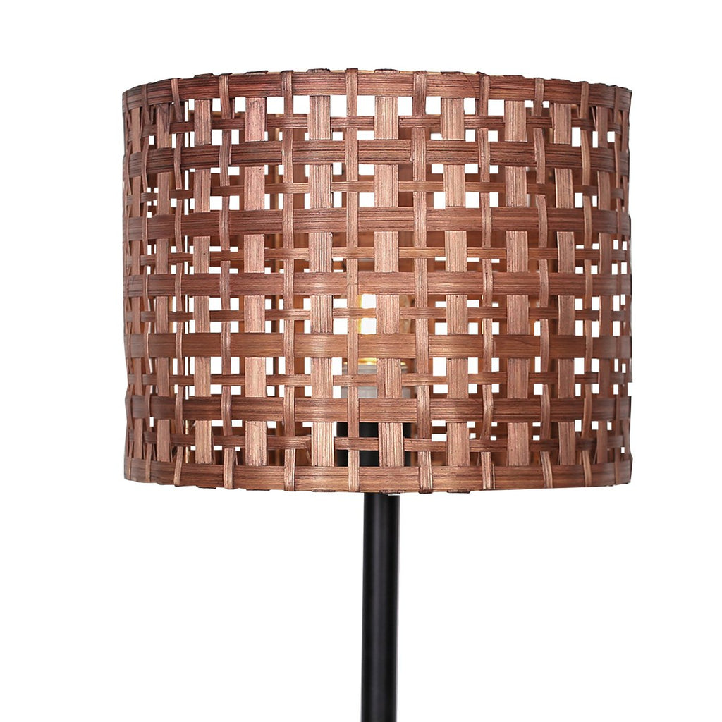 NNEDPE Rattan – Designerska Lampa Biurkowa z Rattanowym Kloszem i Marmurową Podstawą