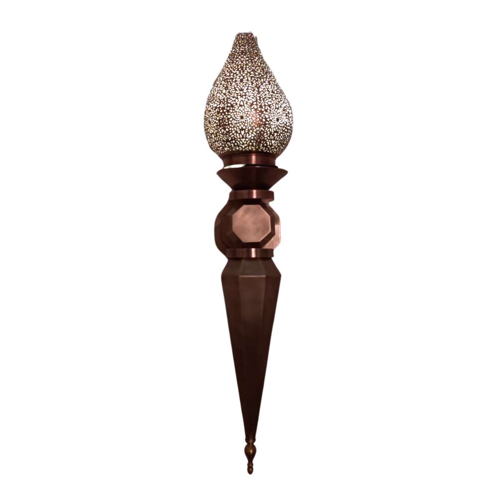 Lustre Maure – Ręcznie Wykonana Marokańska Lampa Ścienna z Miedzi