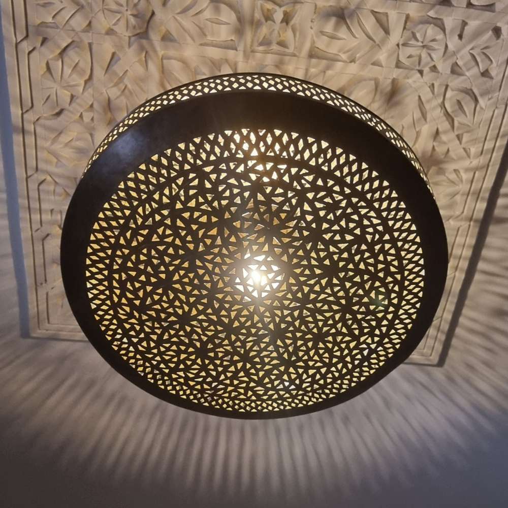 Lustre Tlat – Ręcznie Wykonana Miedziana Lampa Ścienna w Okrągłej Formie