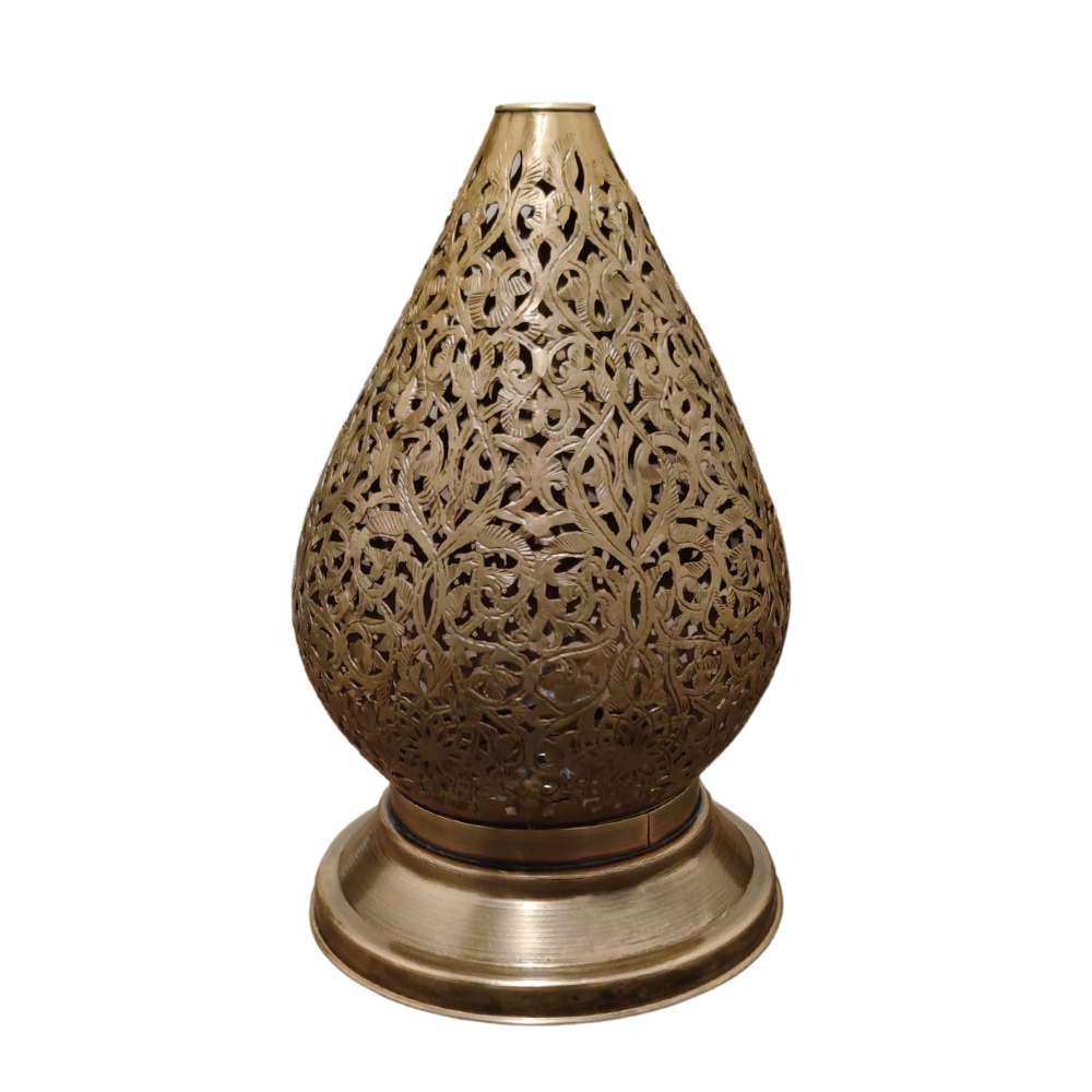 Veilleuse Casa – Ręcznie Rzeźbiona Miedziana Lampka Nocna o Orientalnym Charakterze