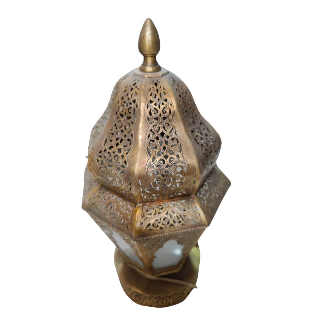 Veilleuse Roman – Ręcznie Wykonana Miedziana Lampka Nocna | Marokańskie Rzemiosło 100% Cuivre